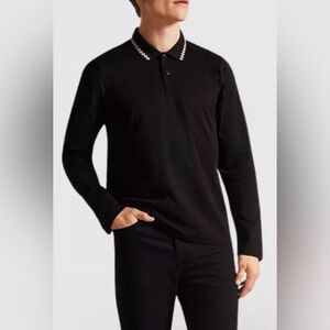 Ted Baker Men’s Polo Textured Long Sleeve Shirt